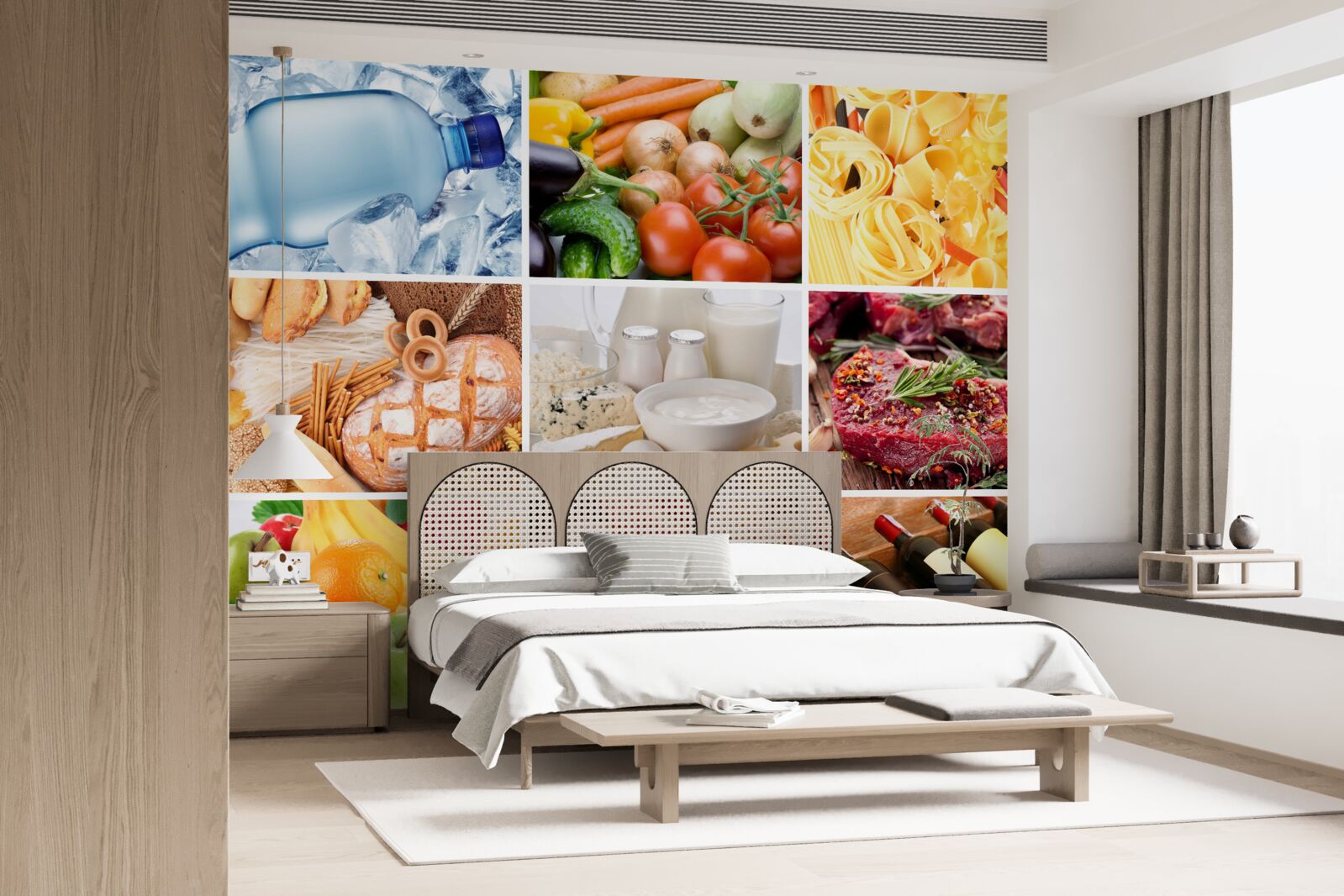 Фотошпалери асортимент різноманітних продуктів харчування