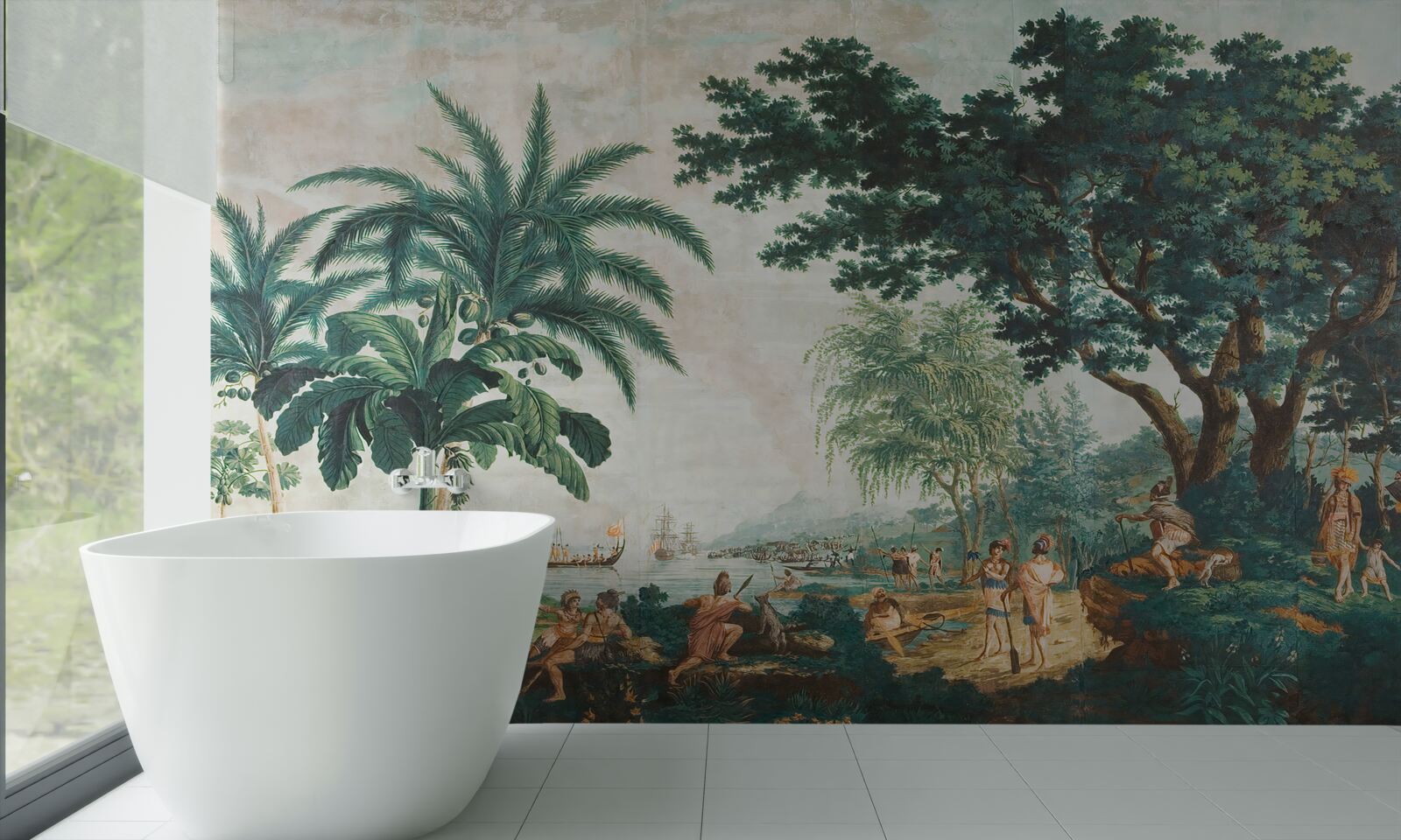 Фотошпалери люди в джунглях