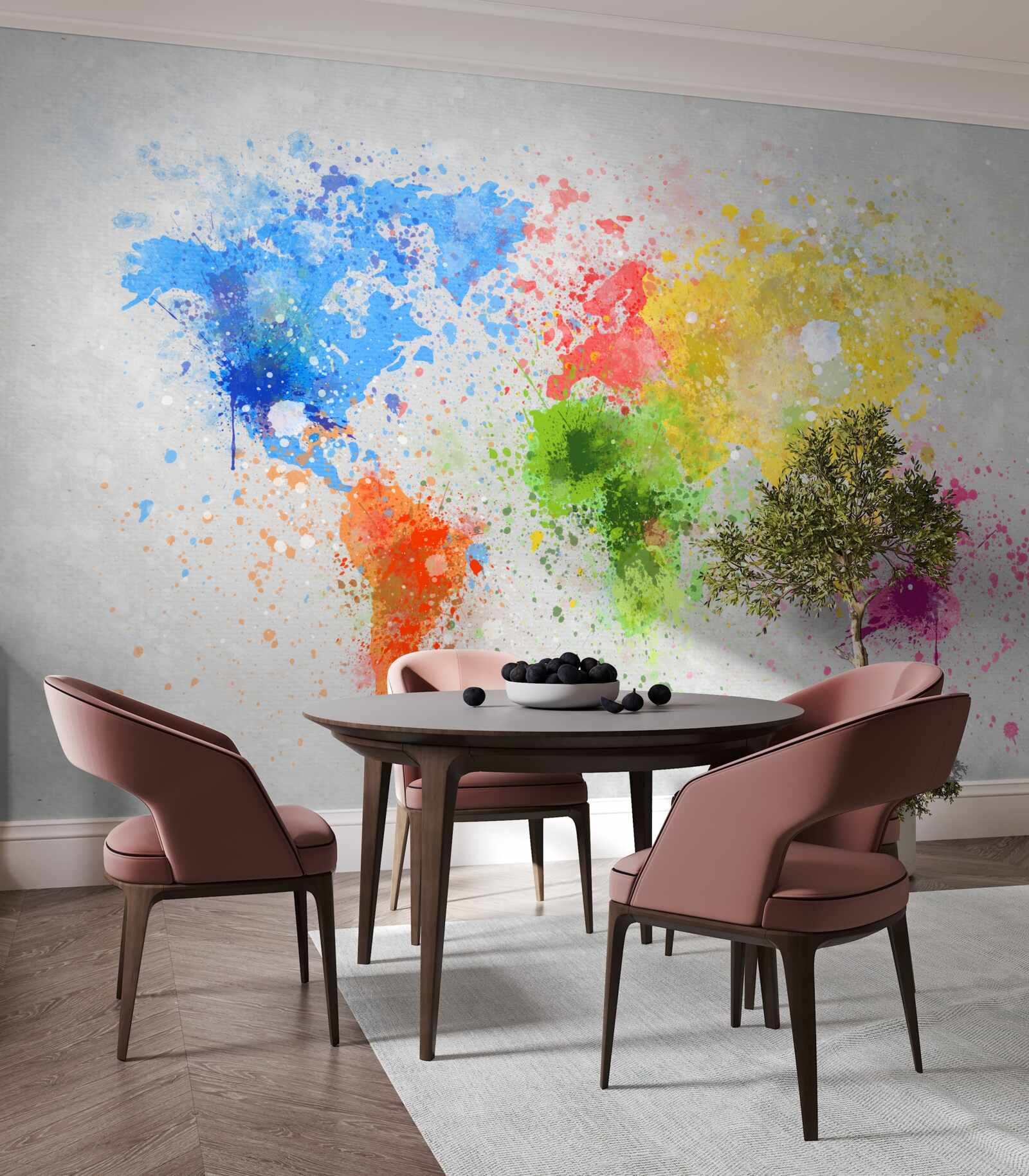 Фотошпалери зображення карти в насичених і різноманітних кольорах