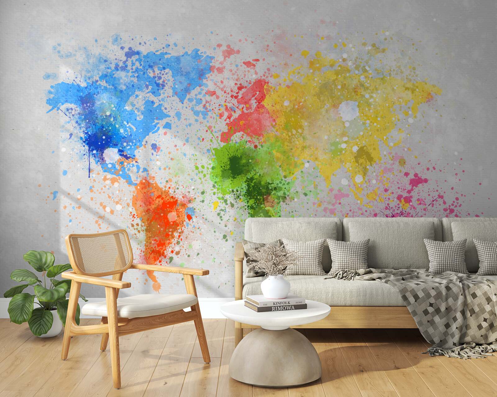 Фотошпалери зображення карти в насичених і різноманітних кольорах