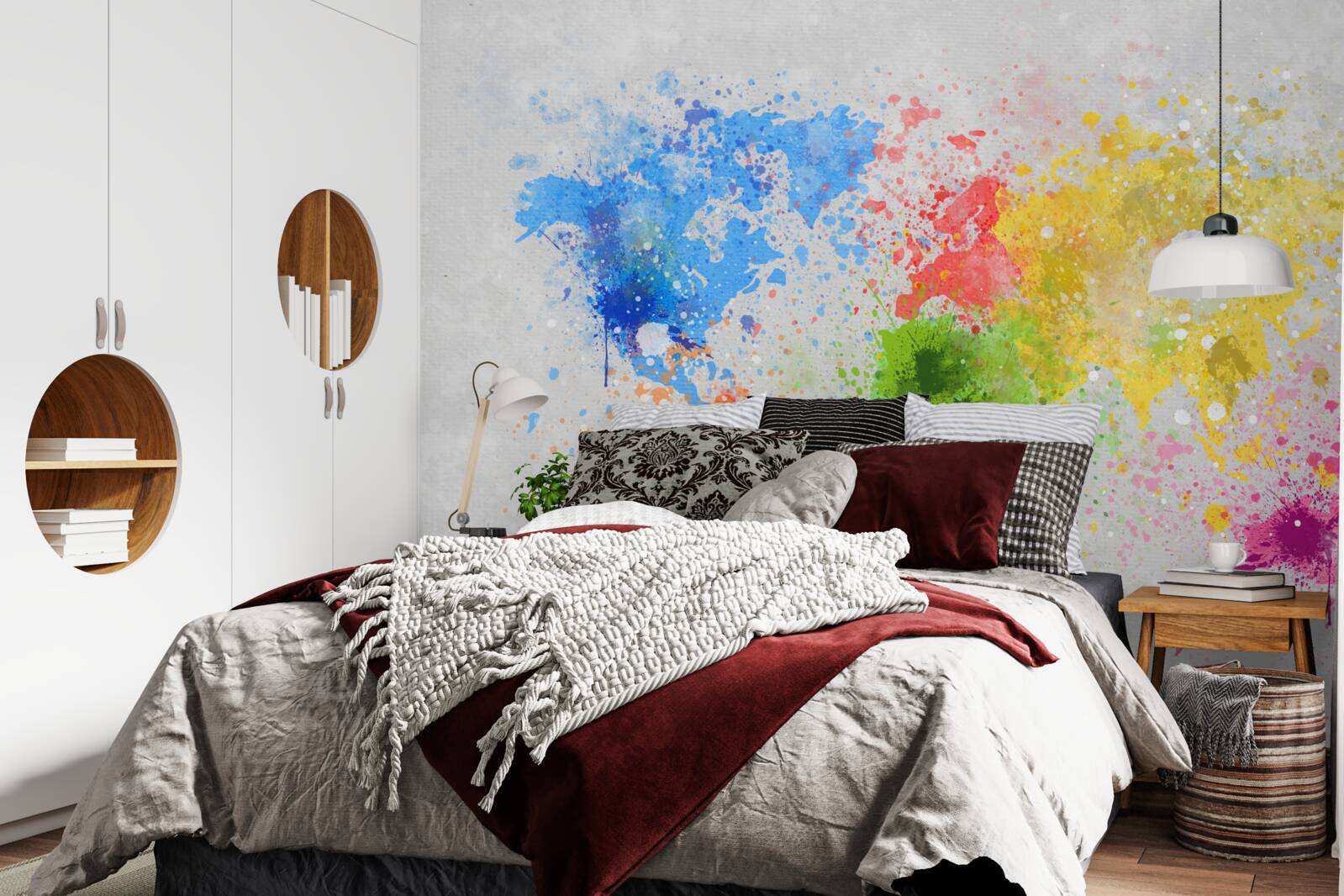 Фотошпалери зображення карти в насичених і різноманітних кольорах