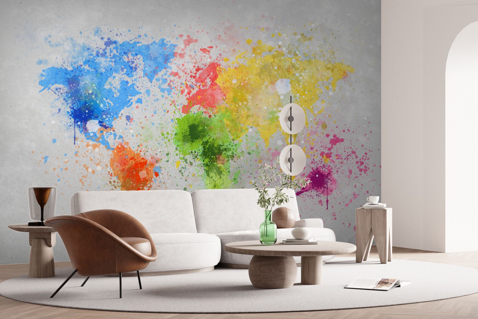 Фотошпалери зображення карти в насичених і різноманітних кольорах