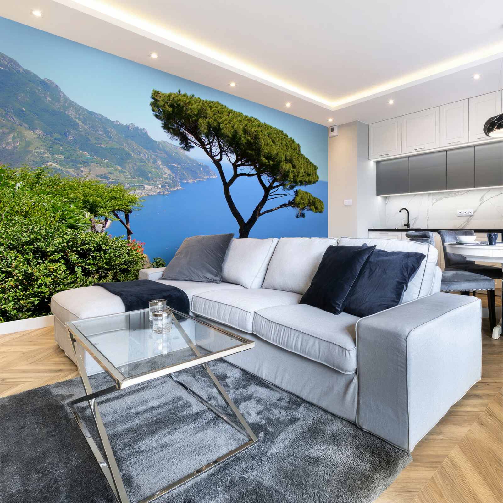 Фотошпалери самотнє дерево на березі моря