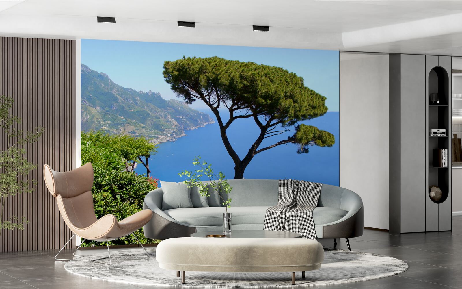 Фотошпалери самотнє дерево на березі моря