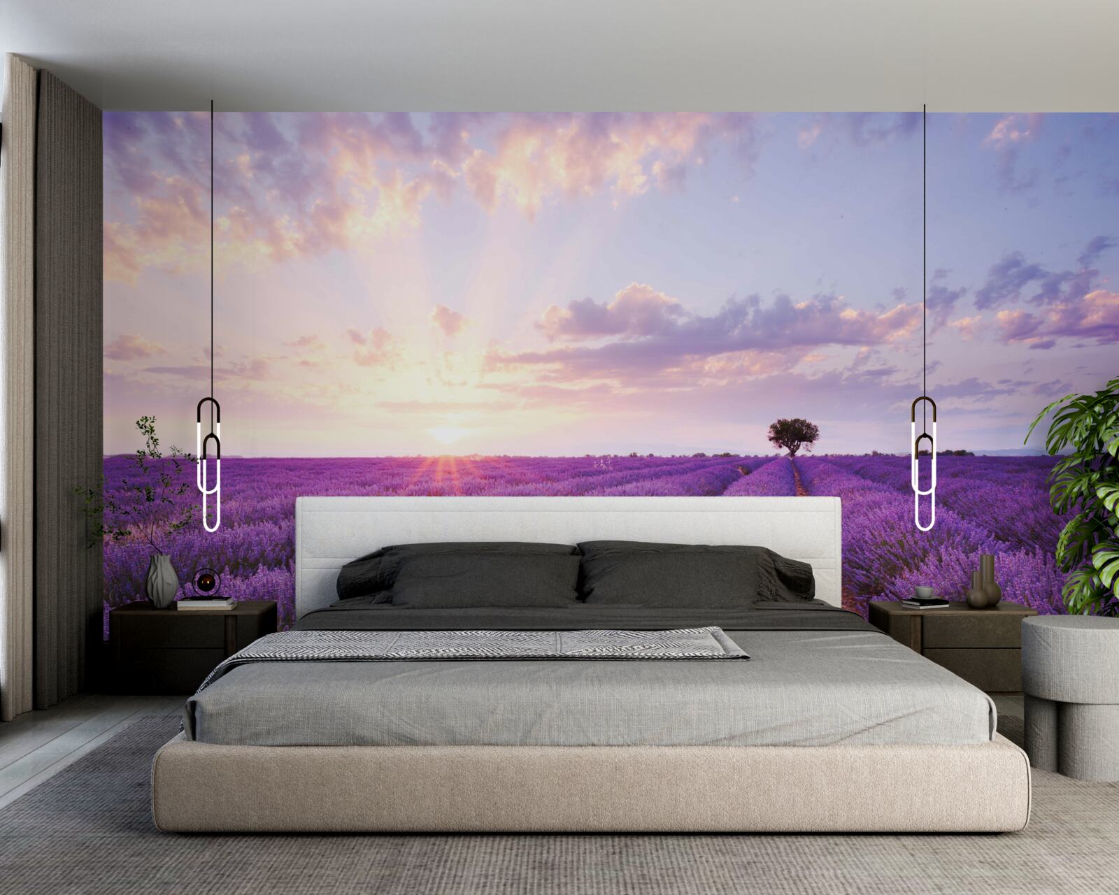 Фотошпалери поле лаванди, наповнене ароматом