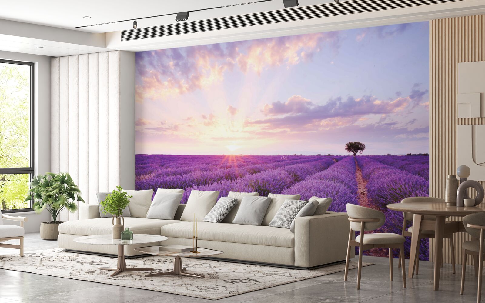 Фотошпалери поле лаванди, наповнене ароматом