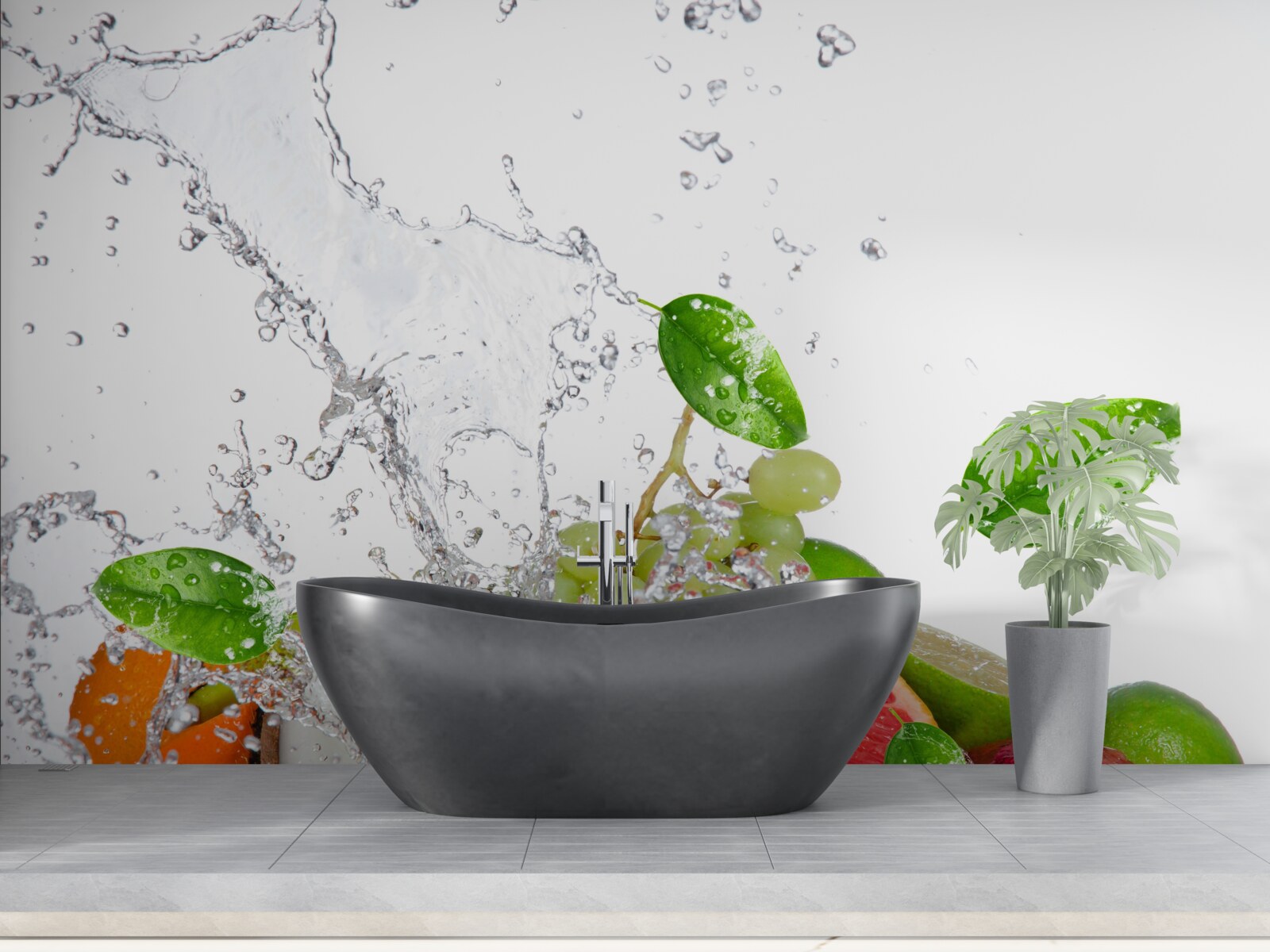 Фотошпалери сезонні фрукти та кокосова вода