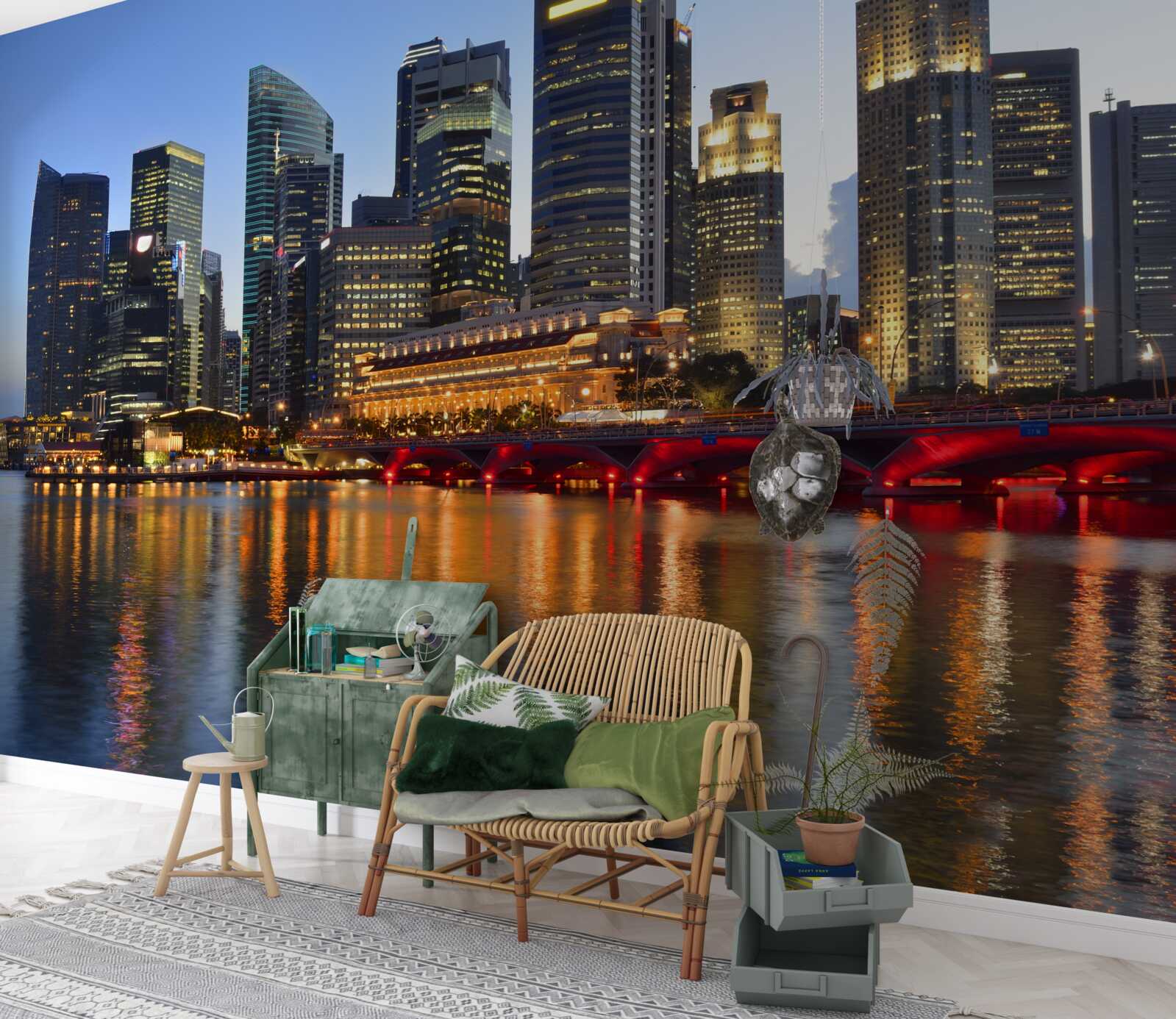 Фотошпалери вечірні вогні великого міста