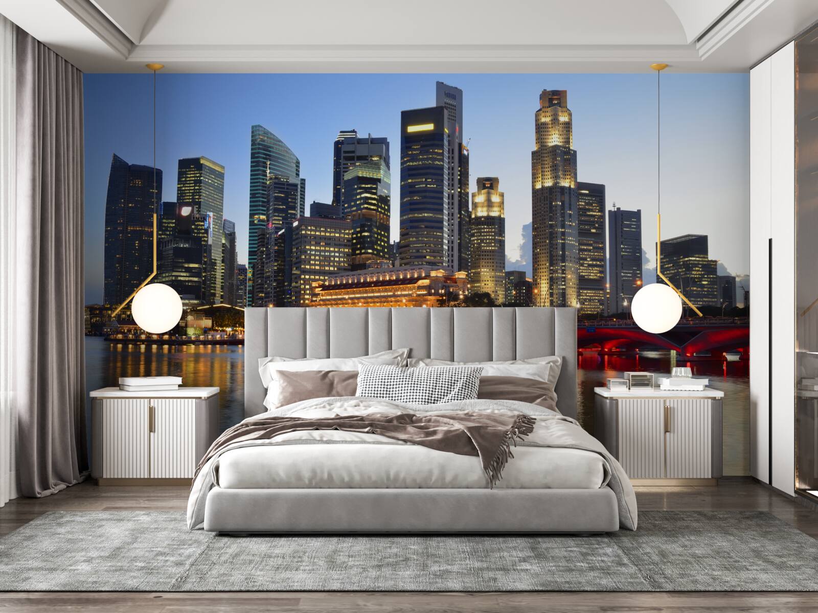 Фотошпалери вечірні вогні великого міста