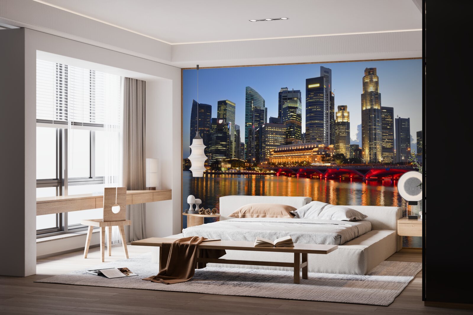 Фотошпалери вечірні вогні великого міста