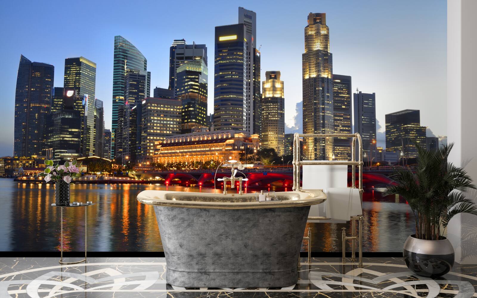 Фотошпалери вечірні вогні великого міста