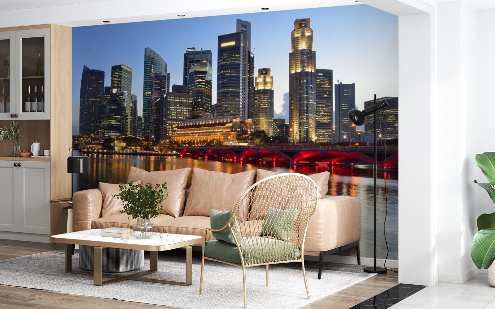 Фотошпалери вечірні вогні великого міста