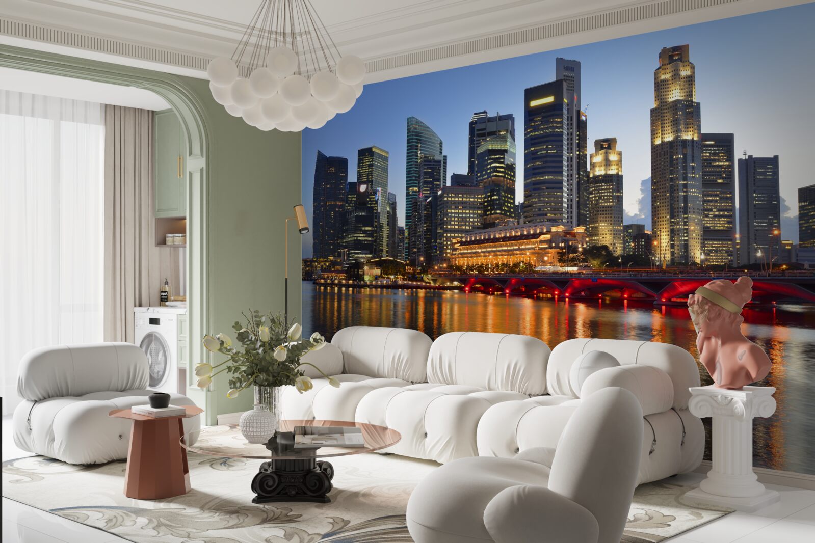 Фотошпалери вечірні вогні великого міста