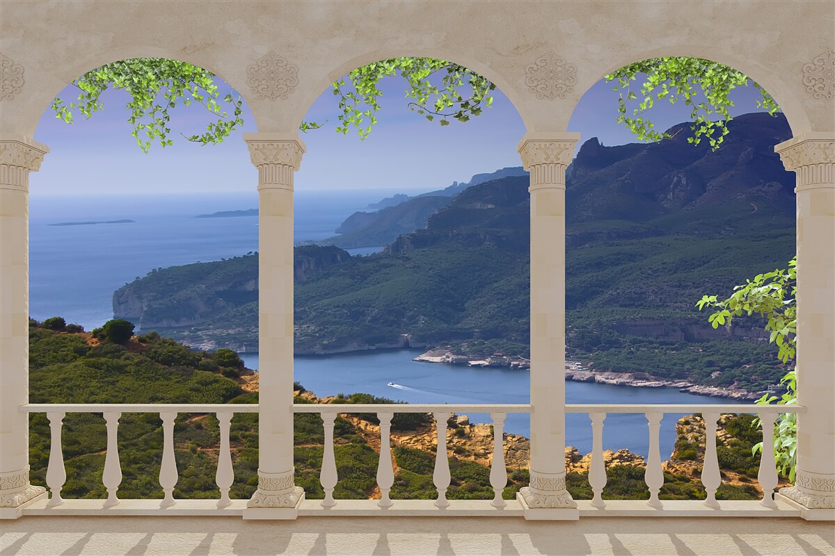 Фотошпалери пейзажний вид з тераси