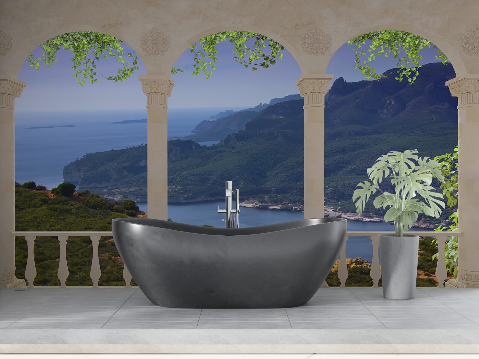 Фотошпалери пейзажний вид з тераси