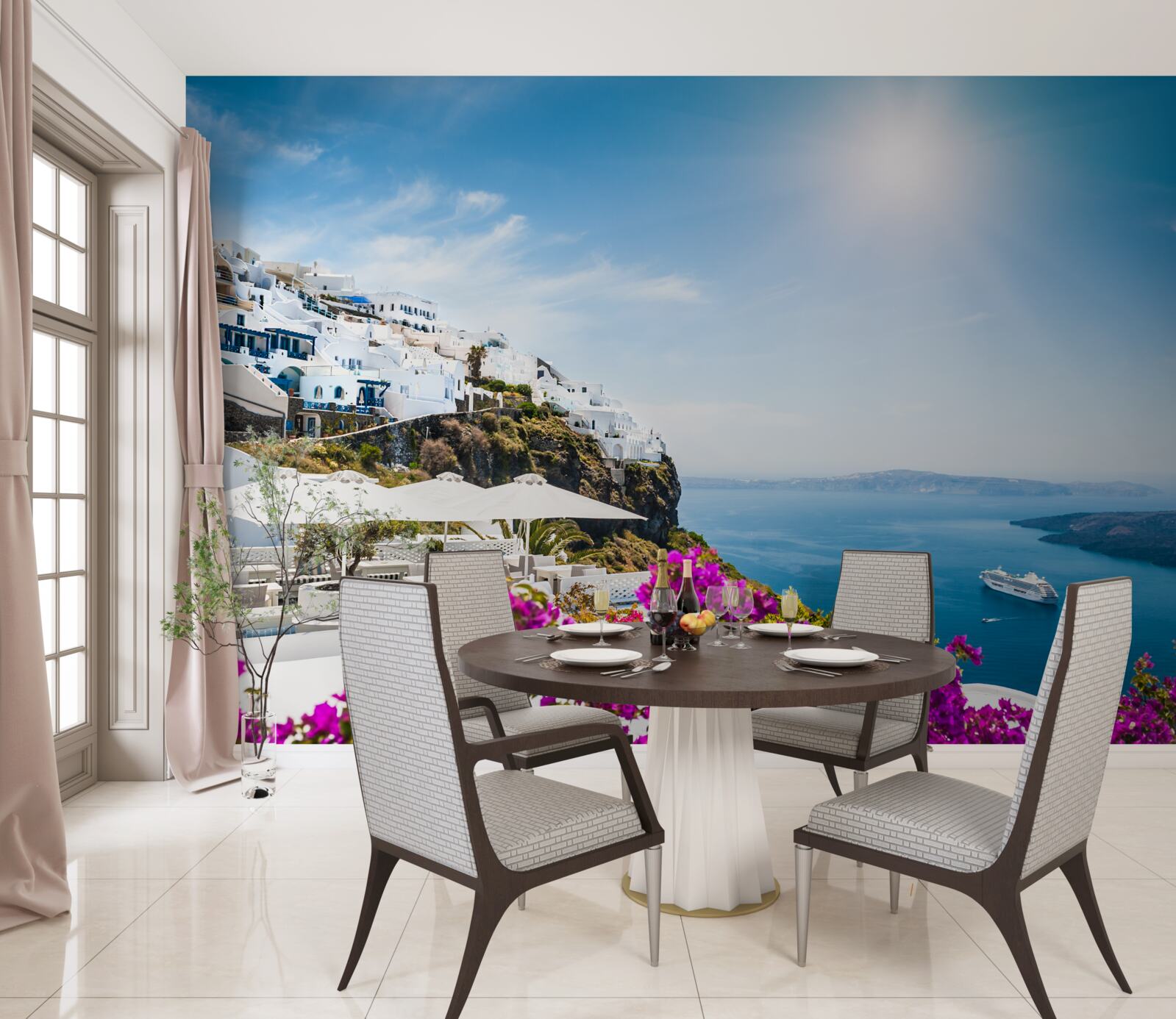 Фотошпалери променисте сонце греції