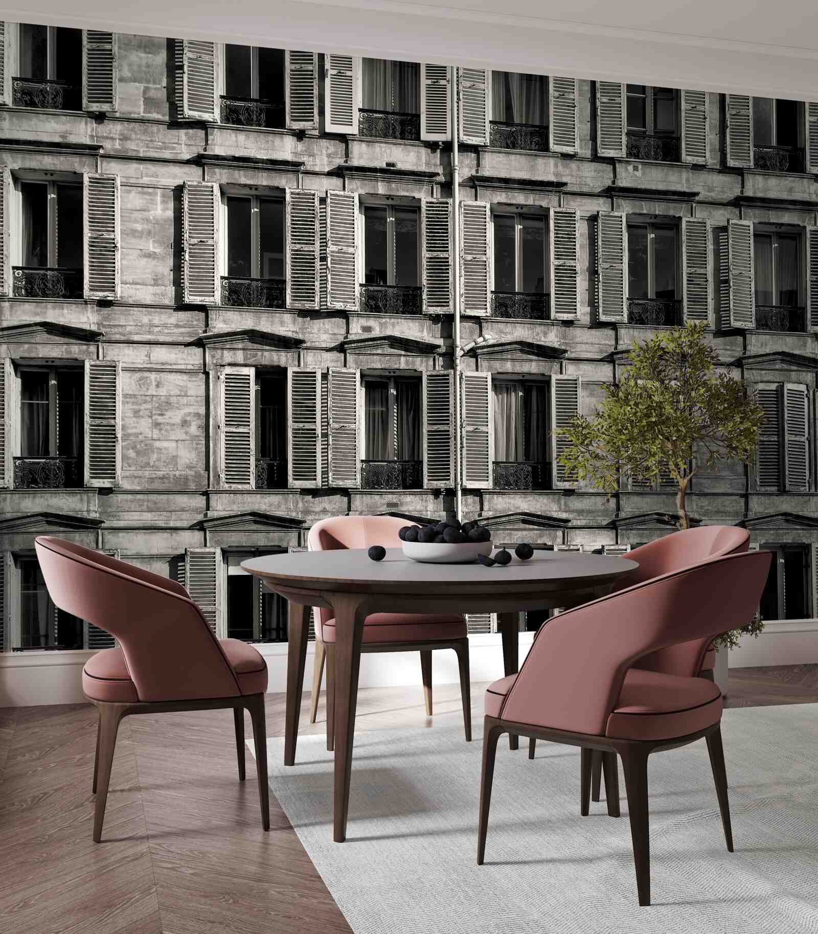 Фотошпалери віконні вентилятори в чорно-білій палітрі