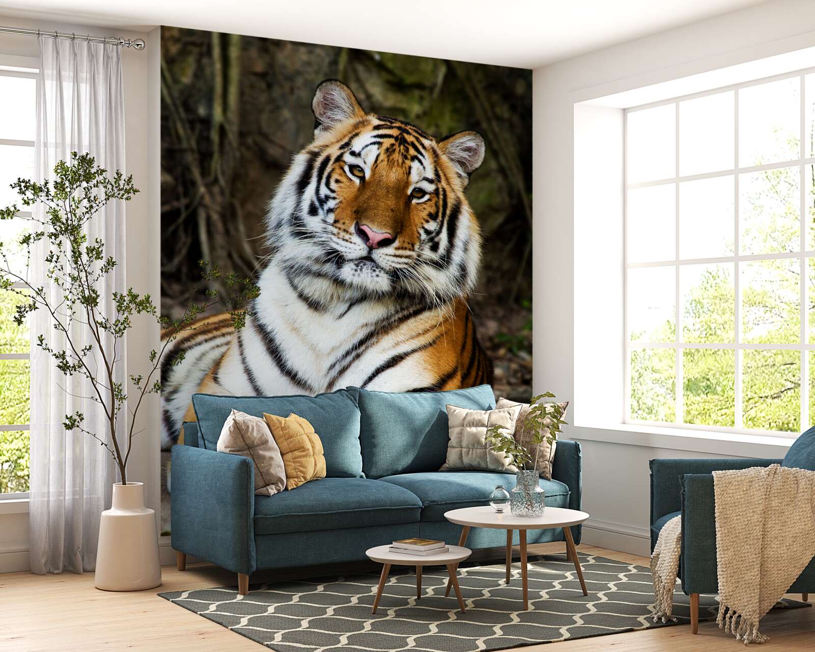 Фотошпалери великий тигр у відпустці