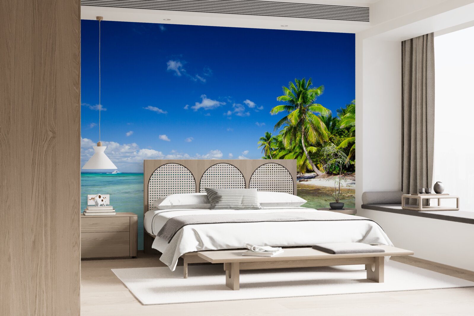 Фотошпалери морські хвилі на тропічному узбережжі