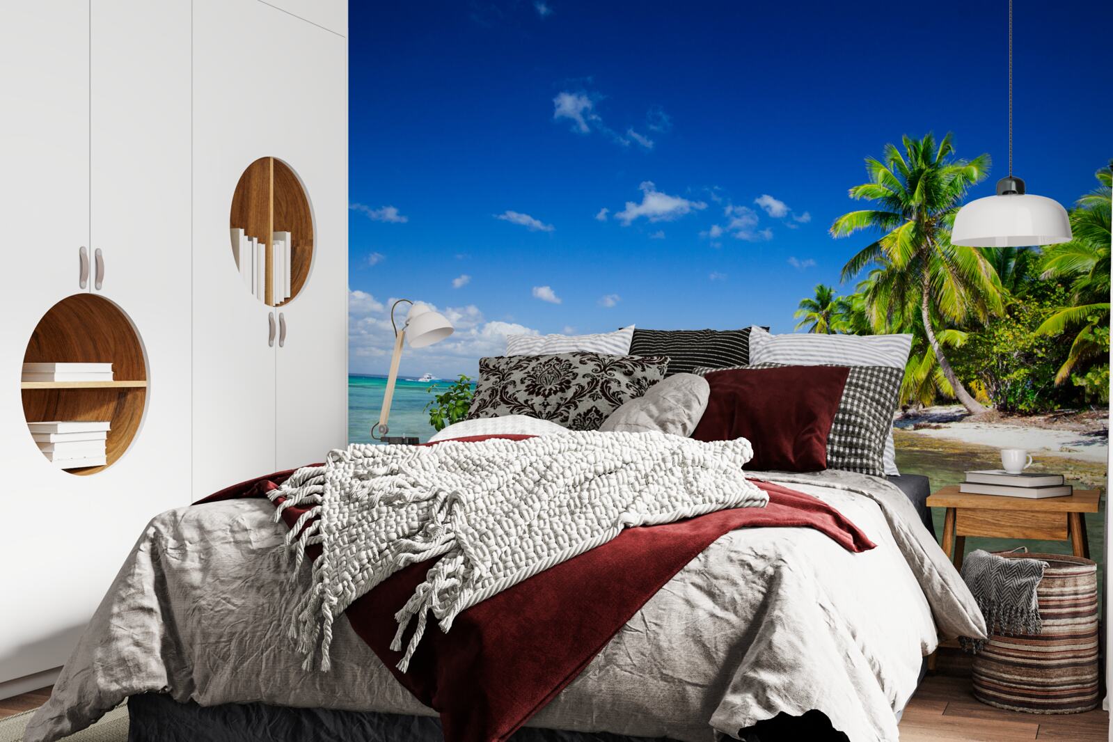 Фотошпалери морські хвилі на тропічному узбережжі