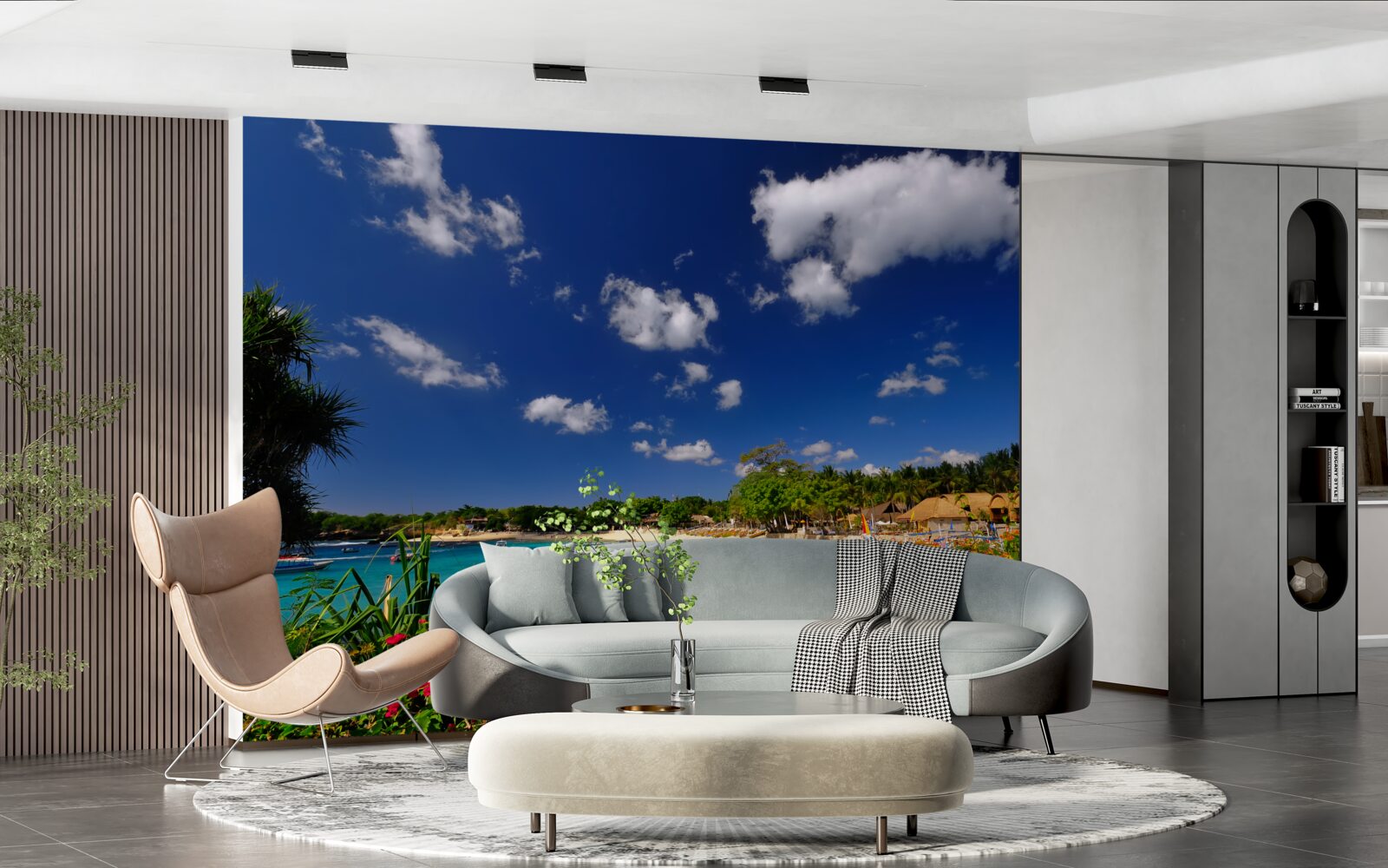 Фотошпалери спокійне літнє узбережжя острова