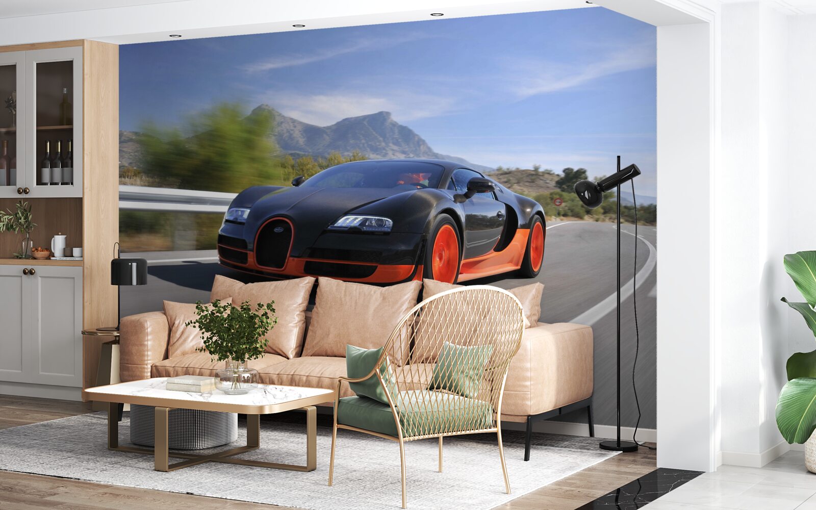 Фотошпалери гоночний автомобіль на дорозі