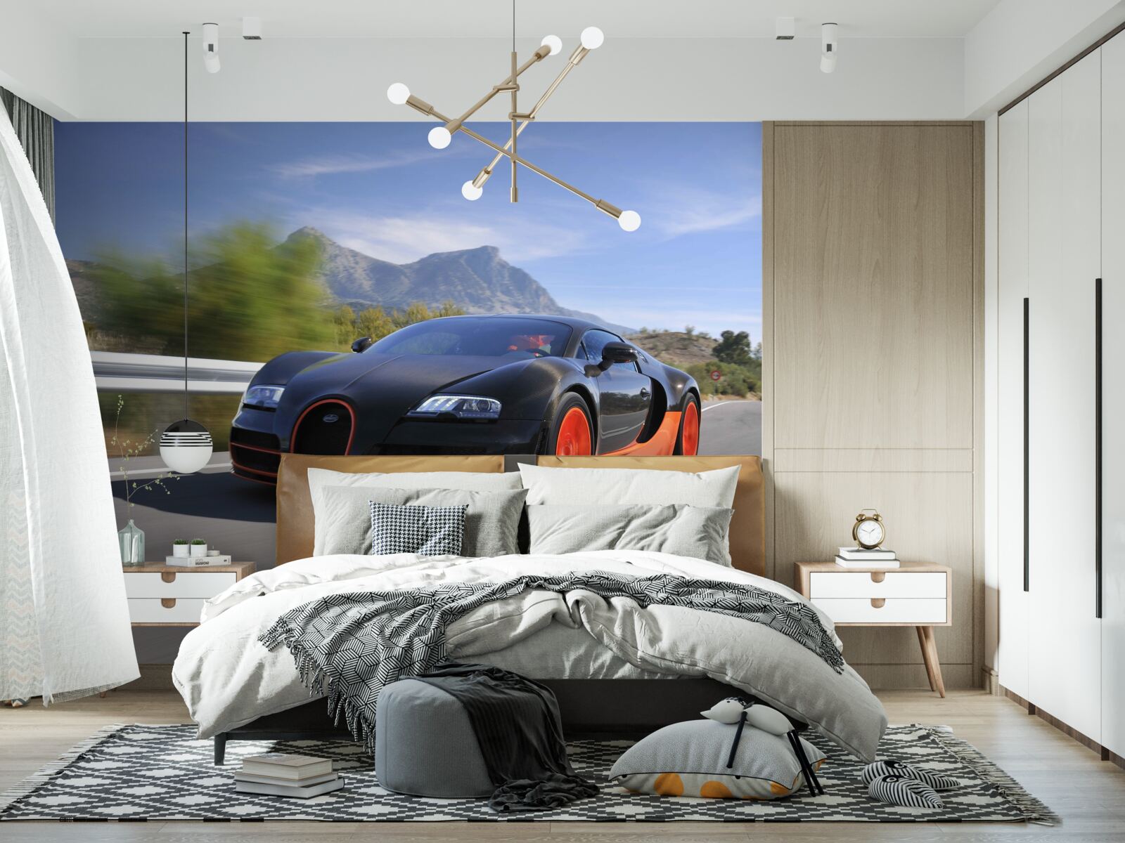 Фотошпалери гоночний автомобіль на дорозі