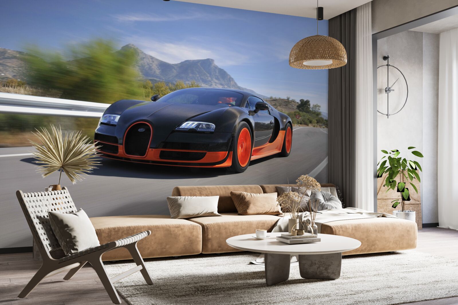 Фотошпалери гоночний автомобіль на дорозі