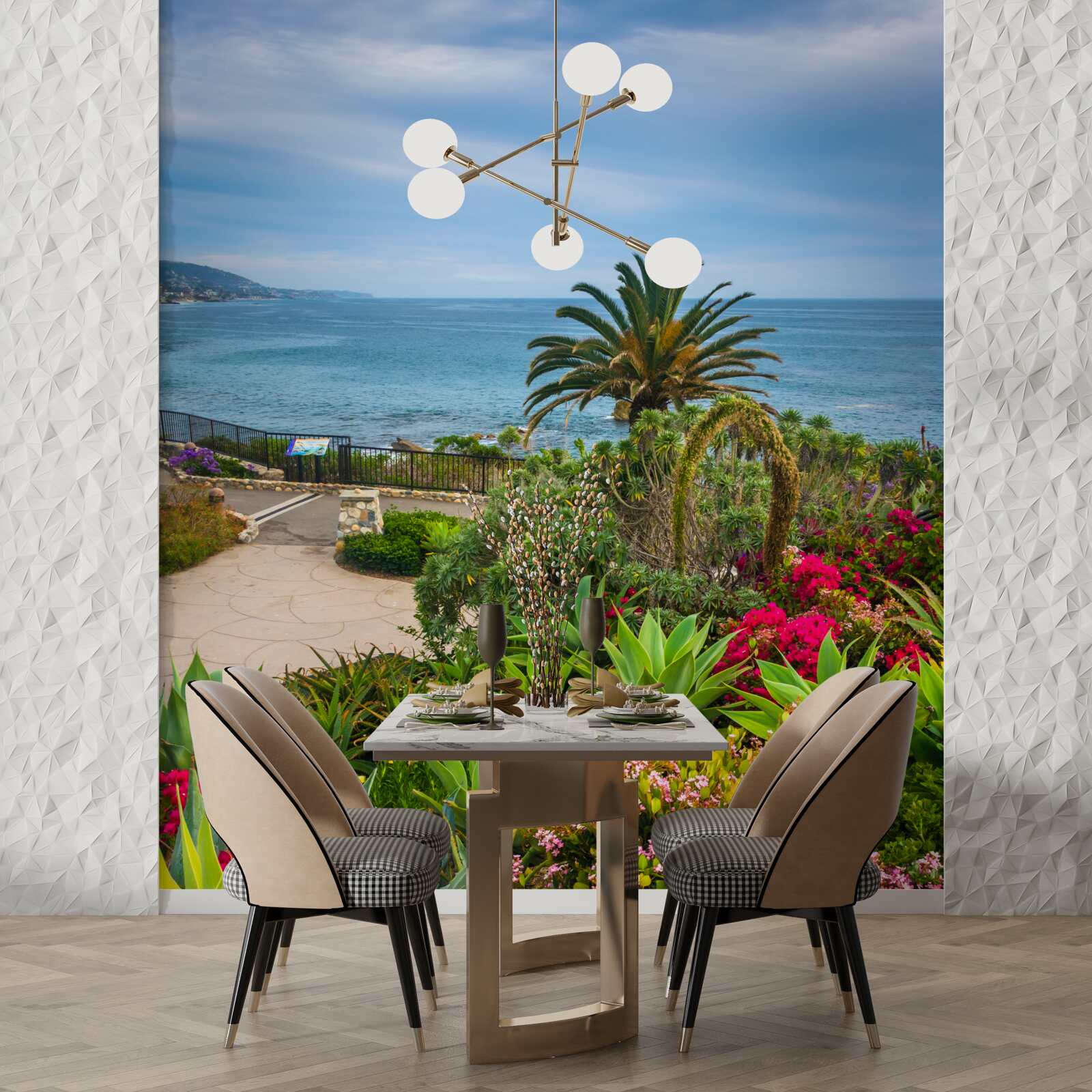 Фотошпалери зелень росте біля берега океану