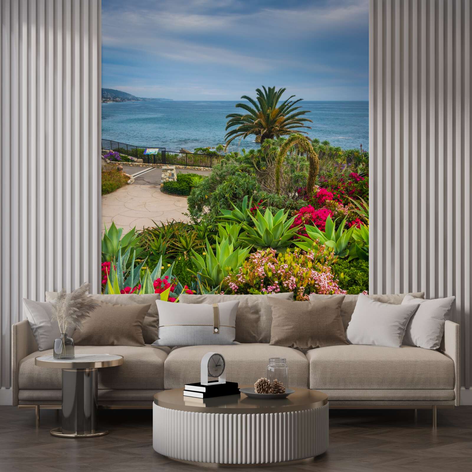 Фотошпалери зелень росте біля берега океану