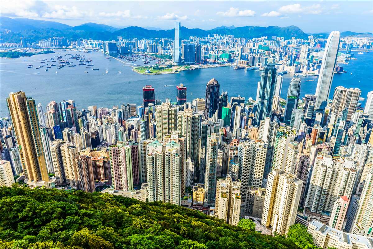 Фотошпалери Шанхайські хмарочоси в літній день