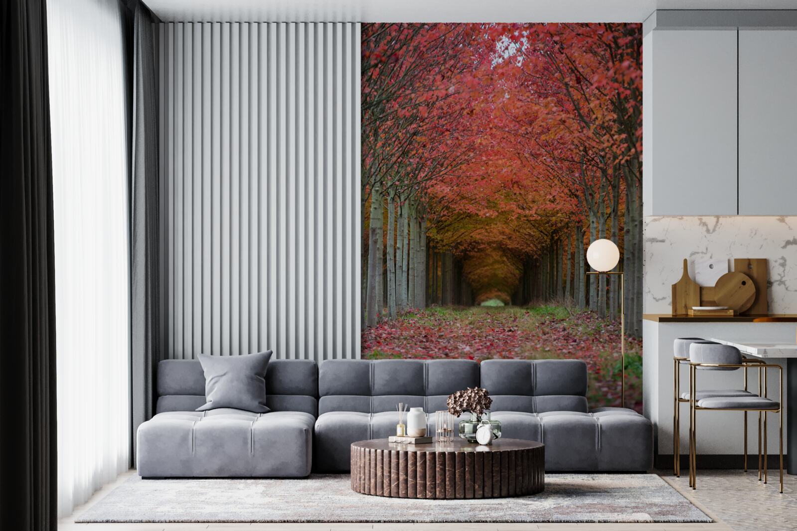 Фотошпалери арка з вишневого дерева