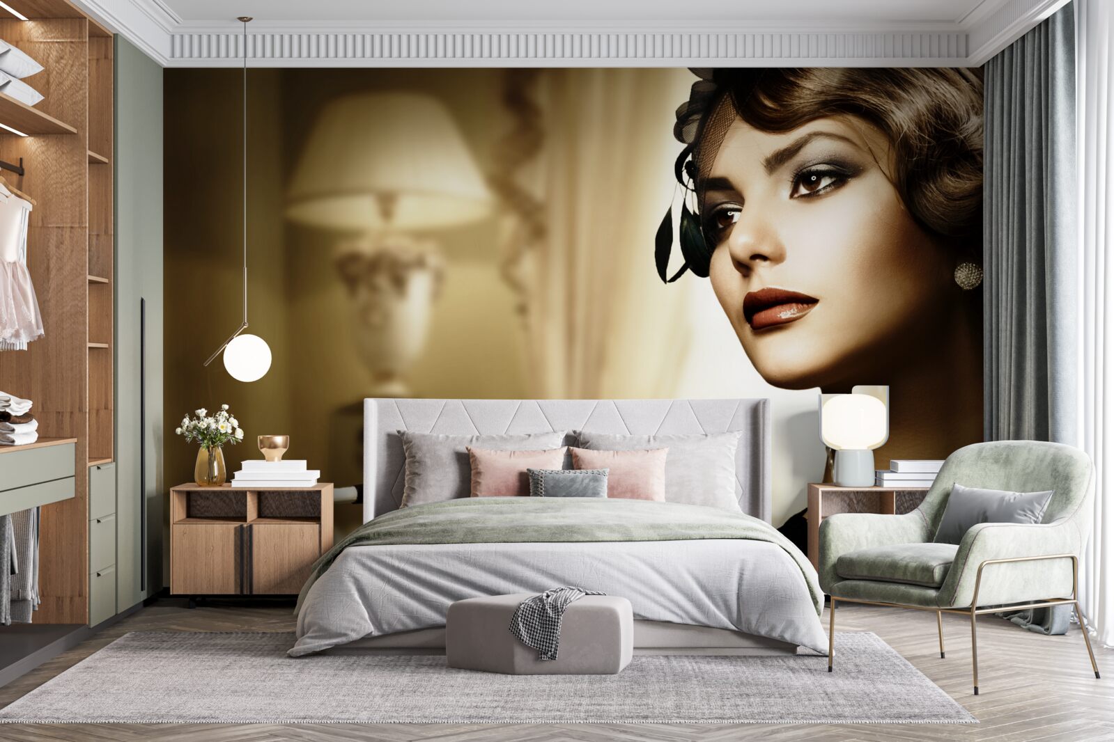 Фотошпалери дівчина з цигаркою