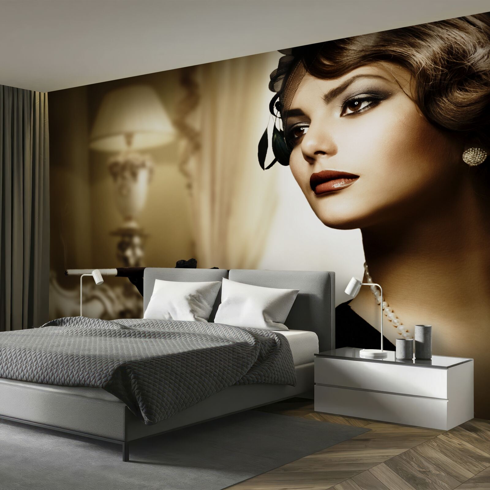 Фотошпалери дівчина з цигаркою