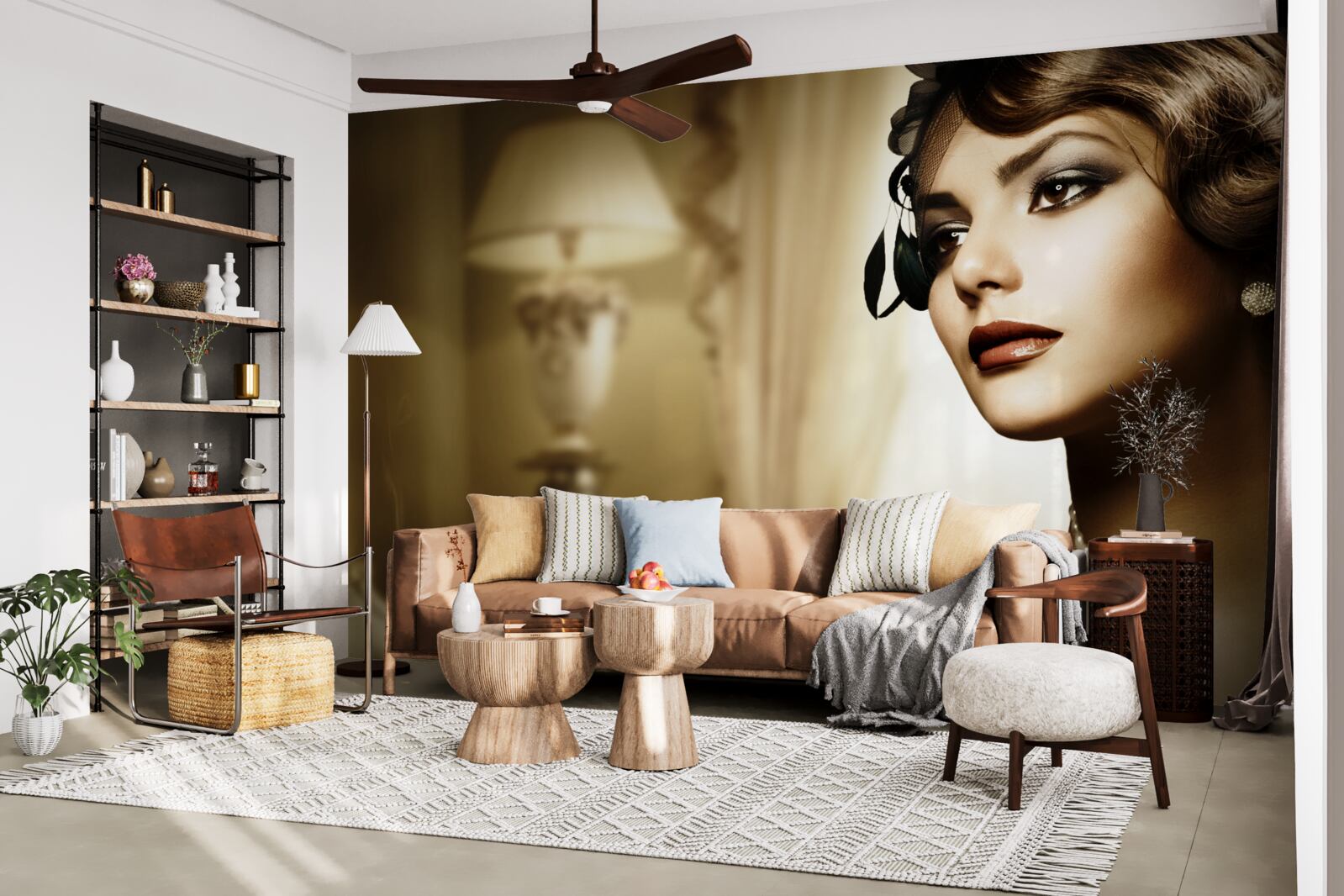 Фотошпалери дівчина з цигаркою