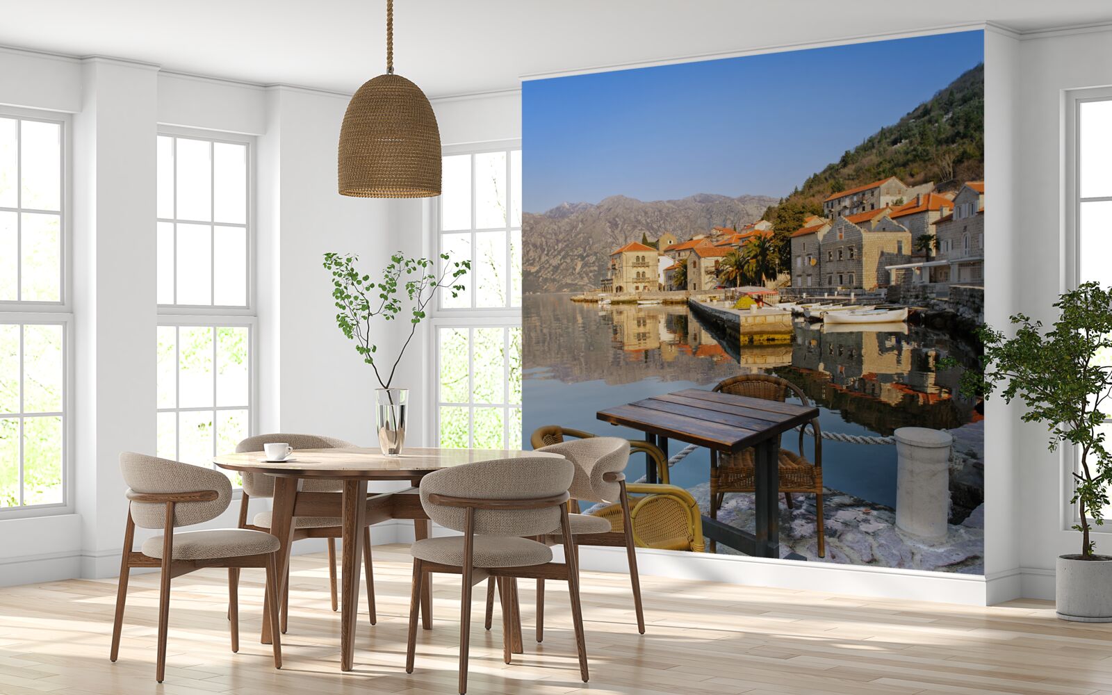 Фотошпалери комфортний простір для відпочинку на березі річки