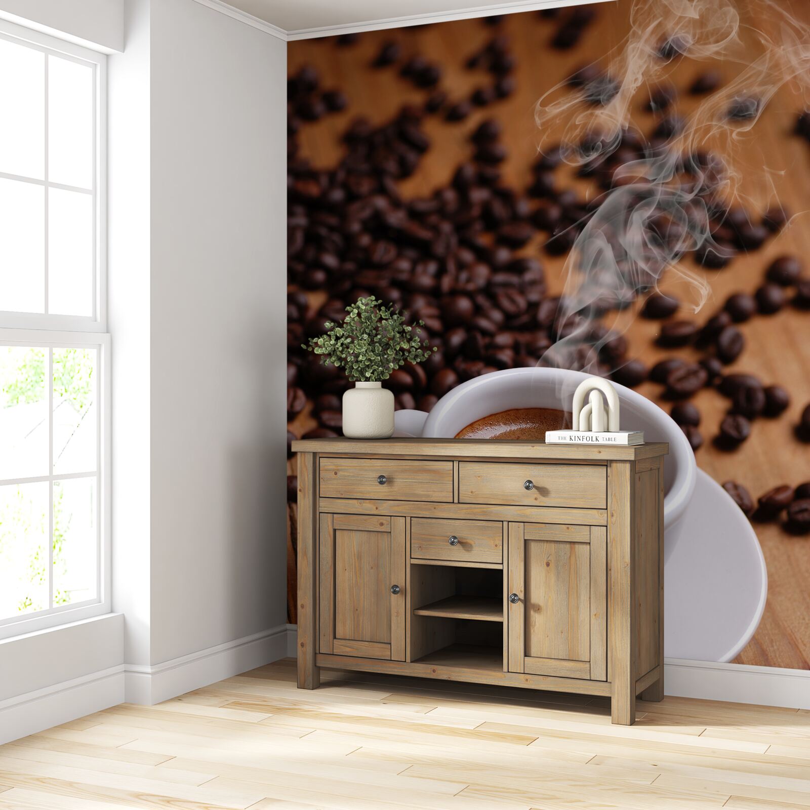 Фотошпалери чашка кави з ароматними зернами