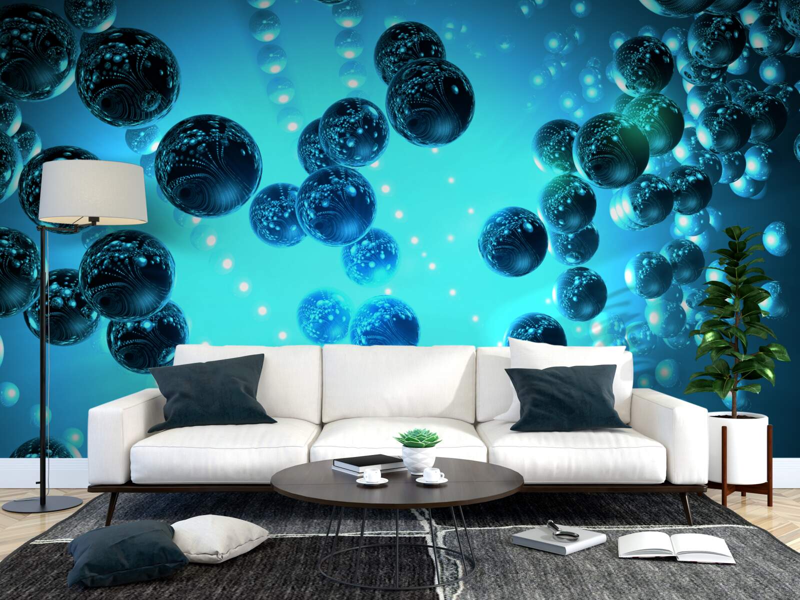 Фотошпалери вода в склянці складається з молекул