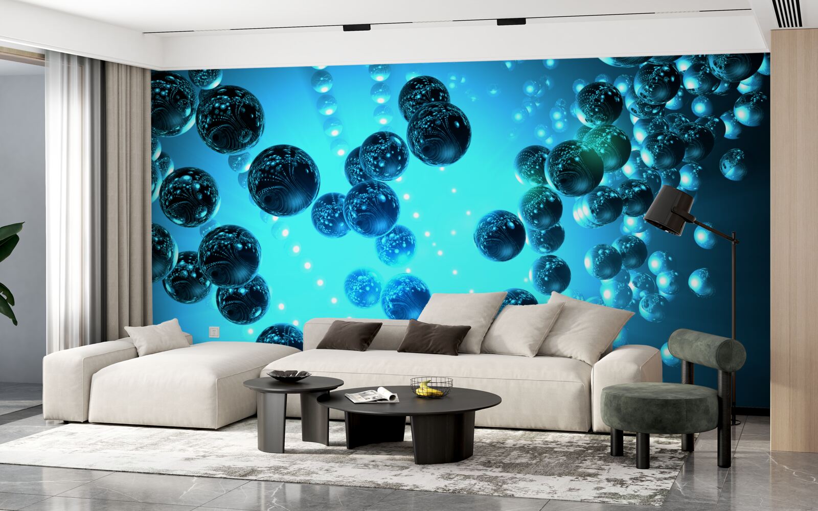 Фотошпалери вода в склянці складається з молекул