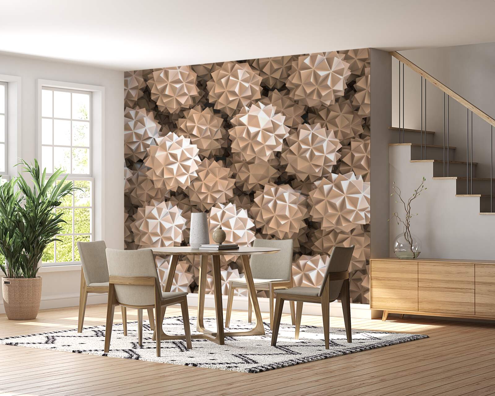 Фотошпалери абстрактна композиція загострених сфер