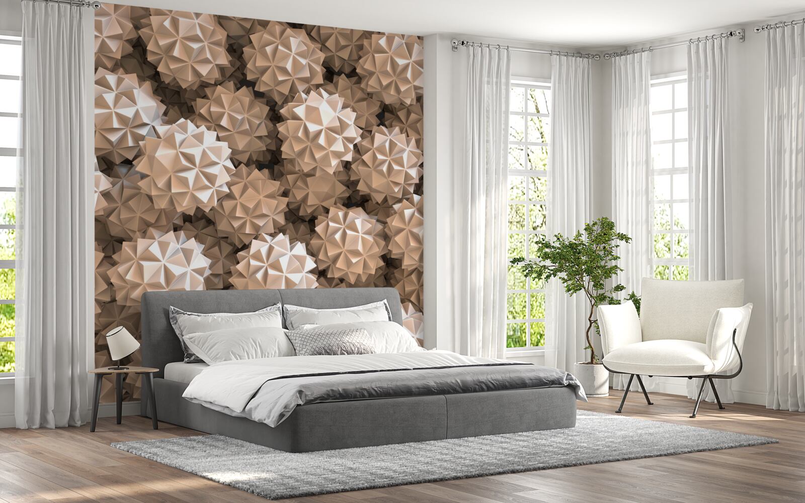 Фотошпалери абстрактна композиція загострених сфер