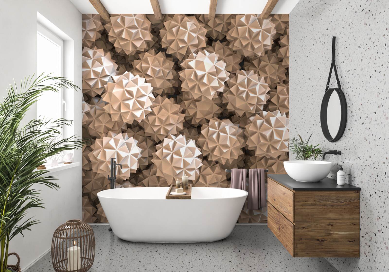 Фотошпалери абстрактна композиція загострених сфер