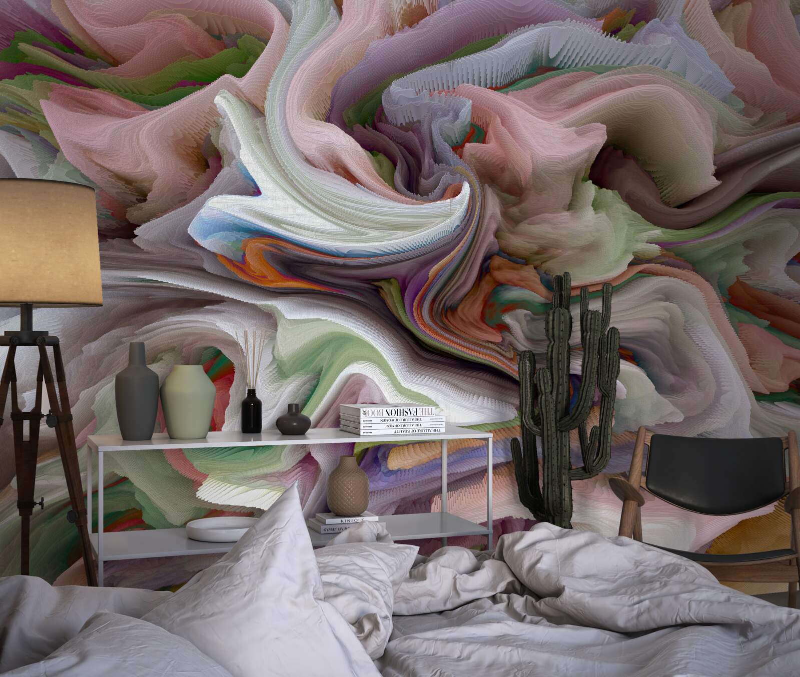 Фотошпалери пістрявий пісок у віддзеркаленні ландшафту