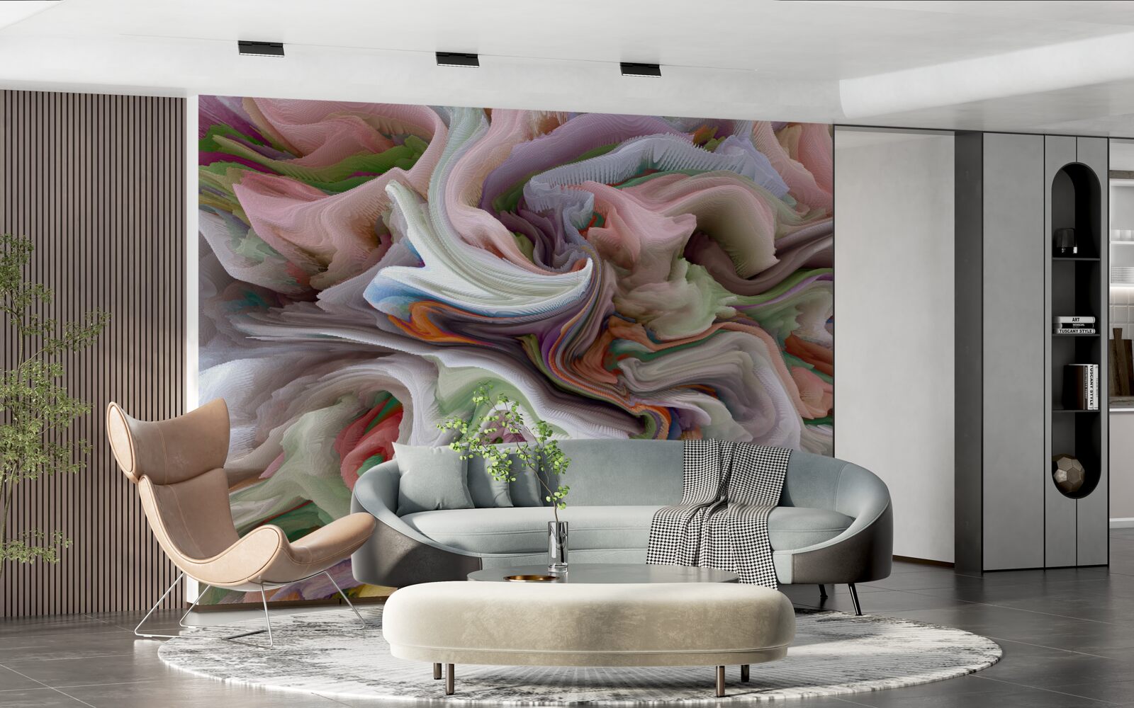 Фотошпалери пістрявий пісок у віддзеркаленні ландшафту