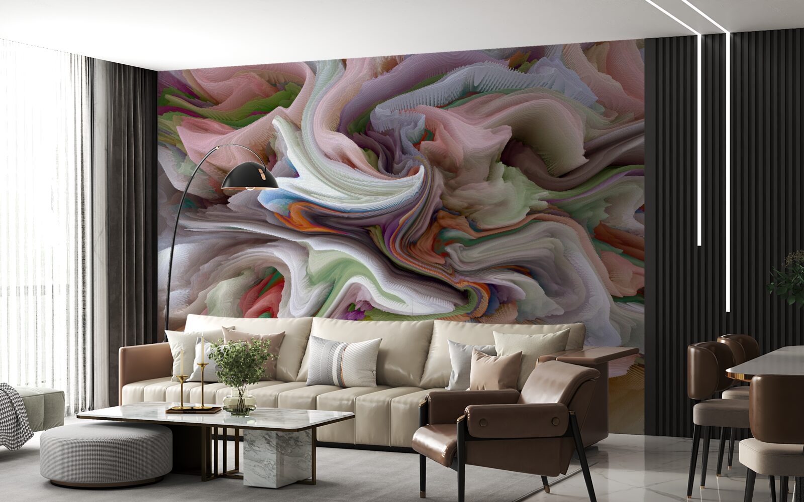 Фотошпалери пістрявий пісок у віддзеркаленні ландшафту