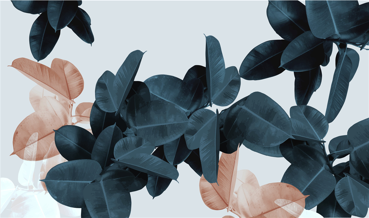 Фотошпалери тропічне листя різних відтінків