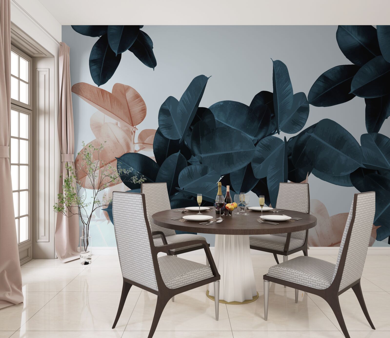 Фотошпалери тропічне листя різних відтінків