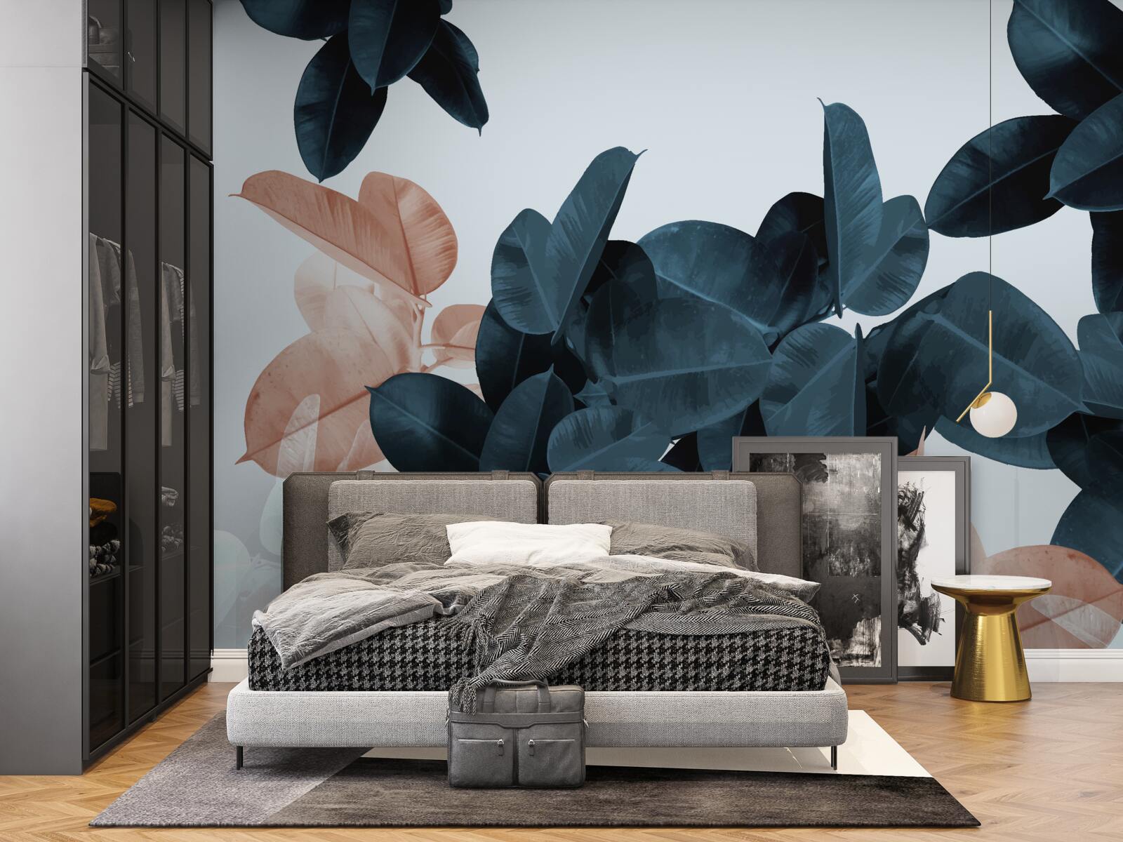 Фотошпалери тропічне листя різних відтінків