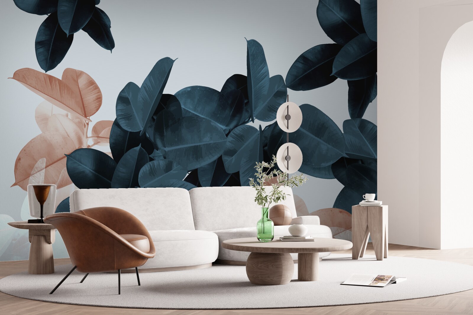 Фотошпалери тропічне листя різних відтінків