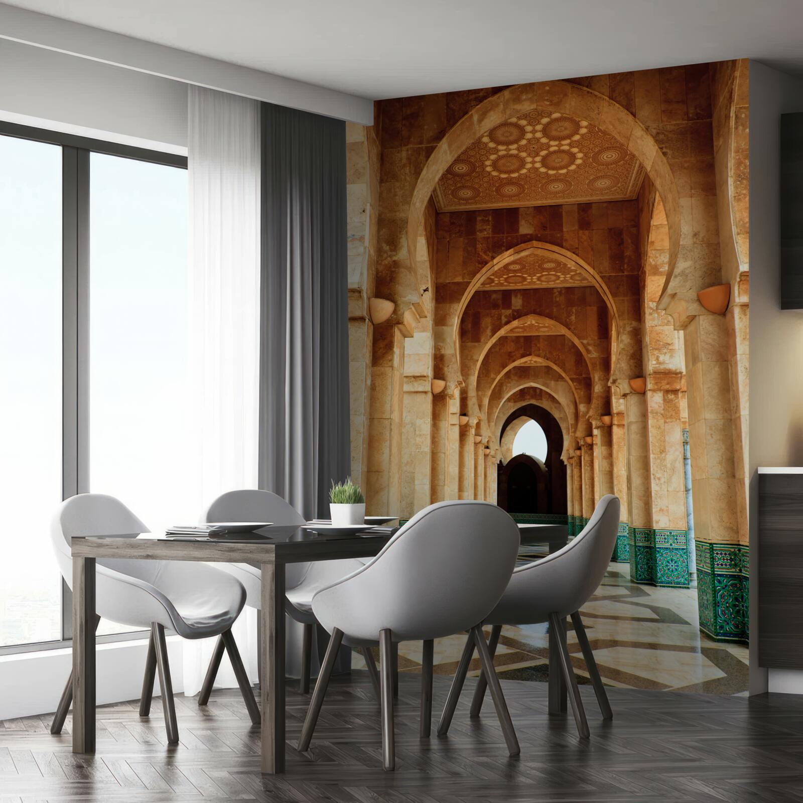 Фотошпалери Арки в східному стилі з мармуровою підлогою